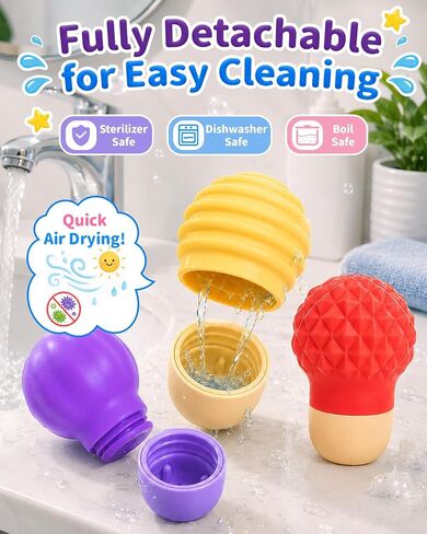 Pool Toys for Toddler, Sensory Bath Floating Water Toys 3 Pack | Textured silicone squirt toys for pool, water table, bath tub, splash pad and summer play in Kuwait