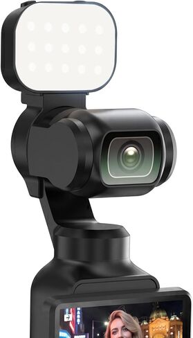 CYNOVA Magnetic Fill Light for DJI Osmo Pocket 4, Mini LED Vlog Light with 3 Color Temperatures & Adjustable Brightness, Osmo Pocket 4 Accessories Light for Selfies, Video Recording & Vlogging in Kuwait