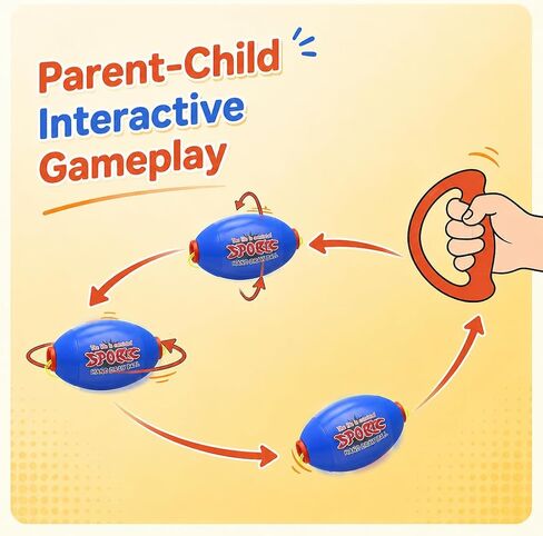 Zoom Ball Pe, Parent Child Interactive Gameplay Two Person Cooperative Shuttle Pulling Ball with Ergonomic Handle for Kids Boys Girls Indoor Outdoor 7.1x3.9inch in Kuwait