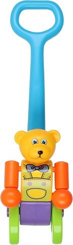Funtime Push Along Teddy Toy for Ages 12 Months+ | Push Toy for Baby, Toddler, Preschool Age | Learn to Walk Toy | Push and Pull Toy | Playful Kids Toy in Kuwait