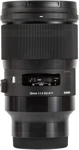 Sigma 28mm f/1.4 DG HSM Art Lens for Sony E 441965 - Accessory Bundle Inlcudes: Lens Pouch, Tulip Hood Lens, Filter Kit, Lens Cap Keeper and More in Kuwait