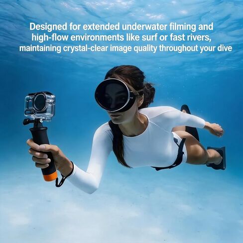 Diving Accessory Kit for DJI osmo Action 6, 60M/196FT Waterproof Case, Floating Grip, Anti-Fog Foams, Hand Strap, Locking Screw for Underwater Shooting in Kuwait