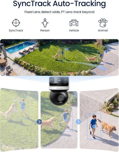 REOLINK OMVI 3i WiFi, 10MP+8MP 4K, Triple-Lens Outdoor Security Camera | 180° Panoramic + Pan-Tilt, SyncTrack&Auto Tracking, Dual-Band WiFi 6, Smart Detection, Local AI Video Search, No Monthly Fees in Kuwait