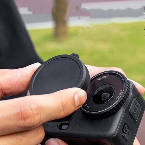 2PCS Camera Lens Caps for DJI Osmo Action 6 Silicone Lens, Compatible with DJI Osmo Action 6, Washable Anti Loss Cover with Lanyard Hole (Black) in Kuwait