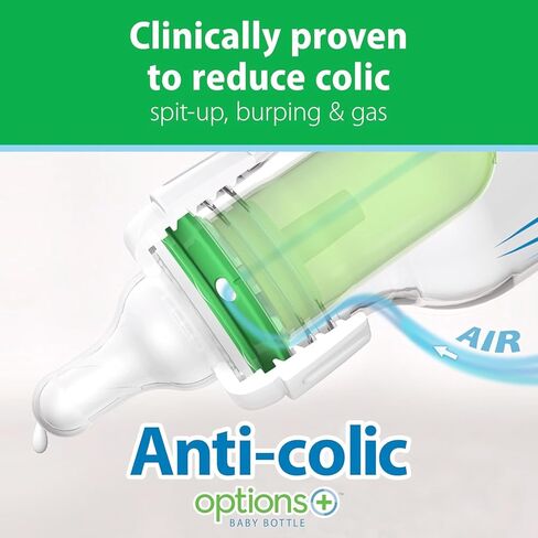 Dr. Brown's Anti-Colic Narrow Glass Baby Bottles 8 oz 4-Pack with Level 1 Nipples + Level 2 Medium Flow Narrow Silicone Nipples 6-Pack Bundle, BPA Free, 0m+ and 3m+ in Kuwait