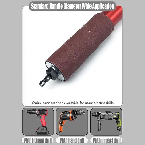 FLEXMAN Spindle Sander Adapter Kit, 3/8in Aluminum Alloy Hand Held Rubber Sanding for Various Vibration Drilling Machine in Kuwait