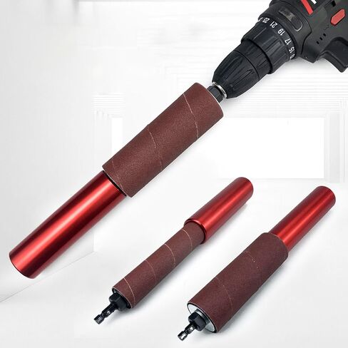 FLEXMAN Spindle Sander Adapter Kit, 3/8in Aluminum Alloy Hand Held Rubber Sanding for Various Vibration Drilling Machine in Kuwait