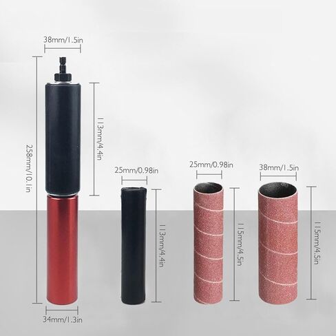 FLEXMAN Spindle Sander Adapter Kit, 3/8in Aluminum Alloy Hand Held Rubber Sanding for Various Vibration Drilling Machine in Kuwait