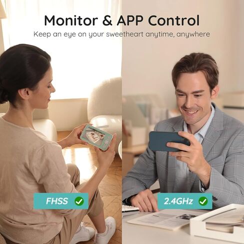 BOIFUN 2026 Upgraded 2K WiFi Baby Monitor with Camera and Audio, Smart Night Light, APP & 5" Split-Screen Control, Motion/Cries/Sound/Custom Alarm Zone Detect, Auto Tracking, Humidity Temp Detect in Kuwait