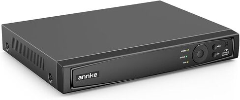 ANNKE 8CH 12MP Network Video Recorder, 8 Channel H265+ NVR for Home Security Camera System, Work with ANNKE 12MP/8MP/6MP/5MP/4MP PoE IP Cameras, 24/7 Recording, RTSP, Black, No HDD in Kuwait
