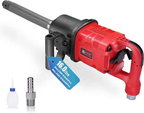 1/2'' Angle Impact Wrench, 910 ft-lbs Torque, Compact Lightweight 3.63 lb | Heavy Duty 7500RPM 1/2 Mini Air Impact Gun Driver, Twin Hammer Pneumatic Impact Wrench for Automobile Repair in Kuwait
