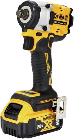DEWALT DCF921P2 ATOMIC 20V MAX* 1/2 in. Cordless Impact Wrench with Hog Ring Anvil Kit | 300 Ft-Lbs Fastening/450 Ft-Lbs Breakaway, 4 Speeds, Kit: DCF921, DCB115, 2) DCB205 5ah in Kuwait