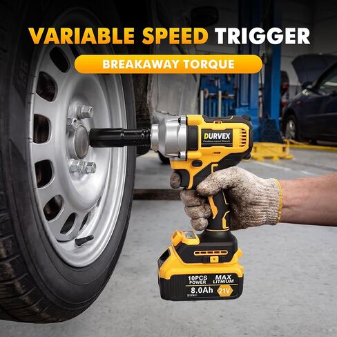 1/2-Inch Cordless Impact Wrench for DeWalt 20V MAX Battery, 1000N·m High Torque Electric Impact Gun, 3-Speed, LED Light, 3300 RPM, Bare Tool （DCF894B Replacement） in Kuwait