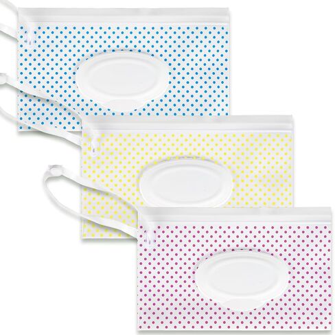 Wipes Container Compatible with Huggies,3 PCS Reusable Wipes Holder and Travel Wipes Case, Refillable Wipe Holder Case for Outdoor, Bathroom and More in Kuwait