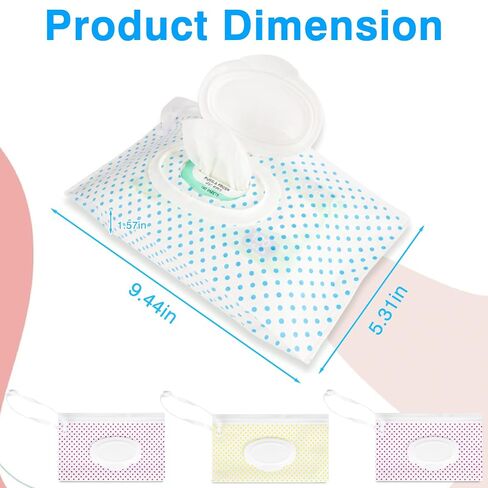 Wipes Container Compatible with Huggies,3 PCS Reusable Wipes Holder and Travel Wipes Case, Refillable Wipe Holder Case for Outdoor, Bathroom and More in Kuwait