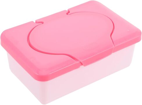 Baby Wipes Case Refillable Wipes Dispenser with Lid Portable Tissue Storage Container for 80 Wipes Moisture Retaining Wipe Holder for Home Travel Car Bathroom in Kuwait