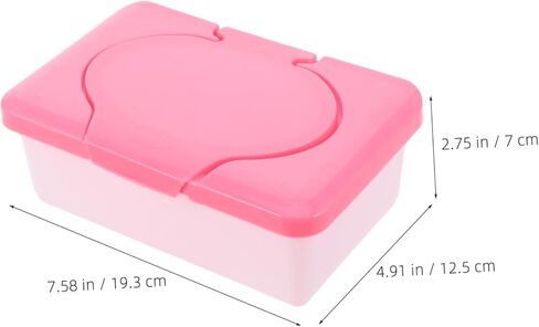 Baby Wipes Case Refillable Wipes Dispenser with Lid Portable Tissue Storage Container for 80 Wipes Moisture Retaining Wipe Holder for Home Travel Car Bathroom in Kuwait