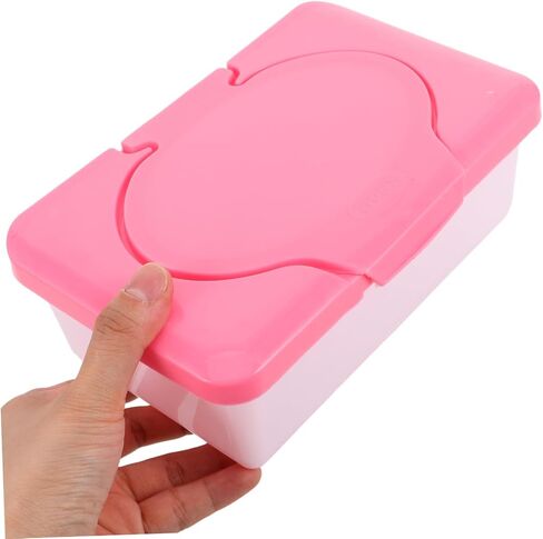 Baby Wipes Case Refillable Wipes Dispenser with Lid Portable Tissue Storage Container for 80 Wipes Moisture Retaining Wipe Holder for Home Travel Car Bathroom in Kuwait