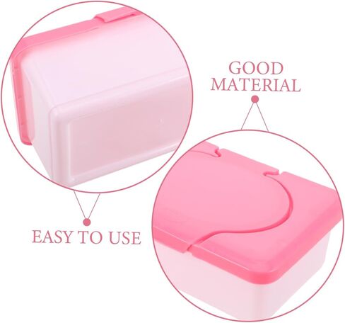 Baby Wipes Case Refillable Wipes Dispenser with Lid Portable Tissue Storage Container for 80 Wipes Moisture Retaining Wipe Holder for Home Travel Car Bathroom in Kuwait