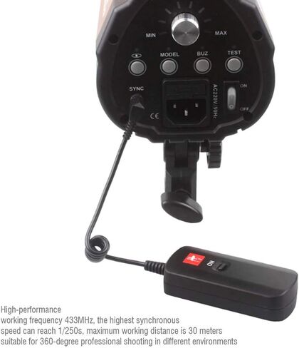 Diyeeni Wireless Flash Trigger, 16 Channel Professional Transmitter and Receiver Kit with 433MHz System and 3.5mm to 6.35mm Adapter for Studio Flash DSLR Cameras in Kuwait