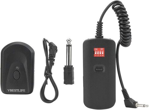 Diyeeni Wireless Flash Trigger, 16 Channel Professional Transmitter and Receiver Kit with 433MHz System and 3.5mm to 6.35mm Adapter for Studio Flash DSLR Cameras in Kuwait