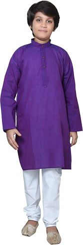 Kids ethnic wear cotton kurta pajama set for boys in Kuwait