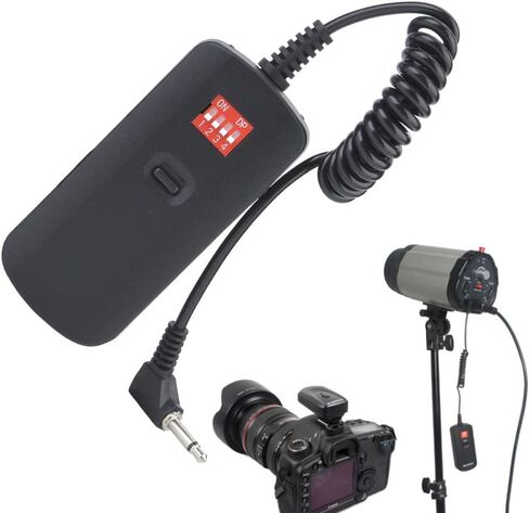 Diyeeni Wireless Flash Trigger, 16 Channel Professional Transmitter and Receiver Kit with 433MHz System and 3.5mm to 6.35mm Adapter for Studio Flash DSLR Cameras in Kuwait