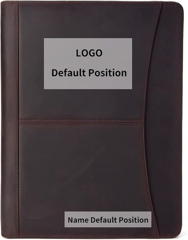YIWEN Handmade Leather Portfolio Zippered with Front Pocket | Business Padfolio for 13" Tablet and 8.5 x 11" Notepad, Professional Work Organizer Gift (Dark Brown, Crazy Horse Leather) in Kuwait