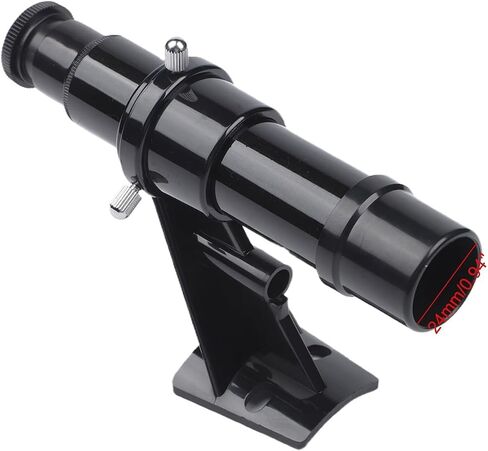 5X24 Telescope Finder-Scope with Bracket, Wide Angle 24Mm Aperture Finderscope for Astronomical Telescopes, Plastic Housing for Quick Target Location and Stargazing, Black in Kuwait