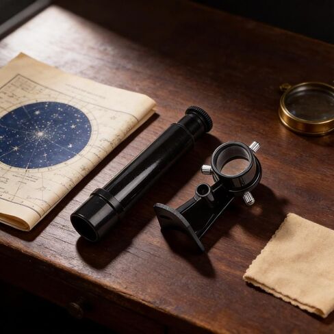5X24 Telescope Finder-Scope with Bracket, Wide Angle 24Mm Aperture Finderscope for Astronomical Telescopes, Plastic Housing for Quick Target Location and Stargazing, Black in Kuwait