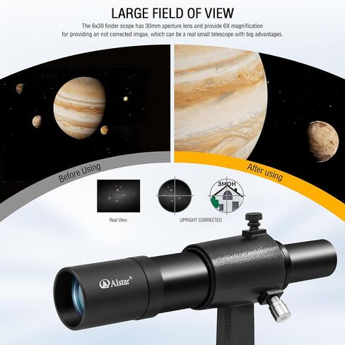 Alstar Finder Scope, 6x30 Finderscope - Bundle with - Red Laser Collimator 1.25 inch in Kuwait