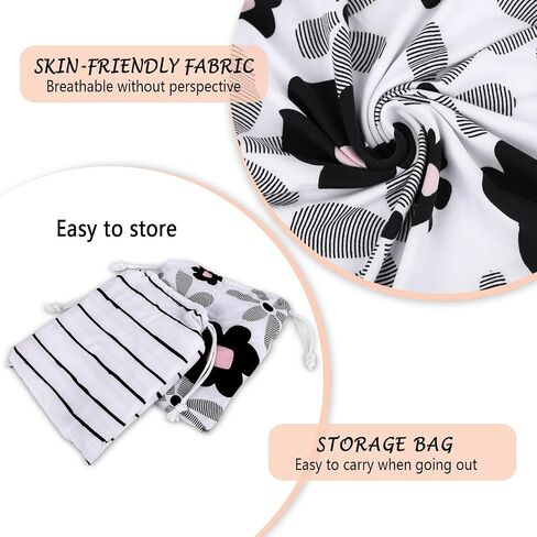 2 Pack Baby Car Seat Cover, 4-Way Stretch Fabric - Universal Fit for Infant Car Seats & Strollers, with Matching Storage Bags, Breathable Sun/Wind Shield for Baby Boys & Girls in Kuwait