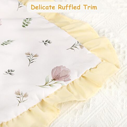 SWESEN Summer Baby Car Seat Cover for Girls, Ruffle Carseat Covers for Baby Girls, Beautiful Baby Car Seat Canopy Cover with Removable Bow, Floral in Kuwait