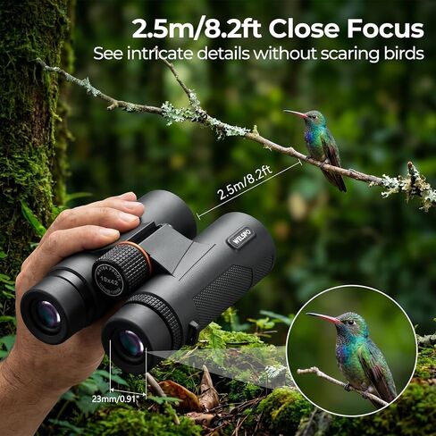 Welspo 10x42 ED Binoculars for Adults | Stable Phone Adapter included, Waterproof, Fogproof, for Bird Watching, Hunting, Hiking and Football Games in Kuwait