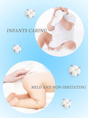 MPK-100% Cotton Baby Dry Wipes, Baby care，Unscented and Hypoallergenic, 120pcs/pack, 720pcs/6pack Odorless Disposable Facial Tissues，Baby Necessities for Diaper Changes, Meals,Wet and Dry Use in Kuwait