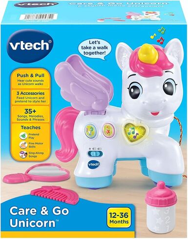 VTech Care and Go Unicorn Toddler Pull-Along Toy in Kuwait