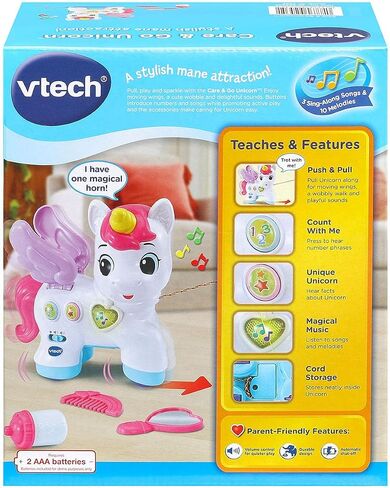 VTech Care and Go Unicorn Toddler Pull-Along Toy in Kuwait