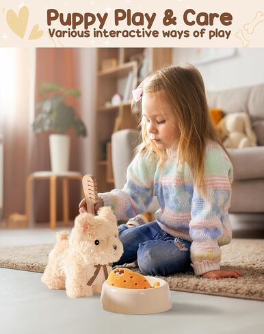 ROBUD Baby Push Walker, Dog Pull Toy for Toddlers 2+ Years, Baby Pull Toy with Wheels for Role Play & First Steps, Developmental Walking Aid Gift for Boys Girls (Birthday/Indoor Play) in Kuwait