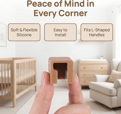 Milisten 6pcs Silicone Corner Protectors for Furniture Pull Handles Guards with Strong Adhesive Shaped for Cabinets and Wardrobes Soft Elastic Bumpers to Prevent Injuries and Handle Damage in Kuwait