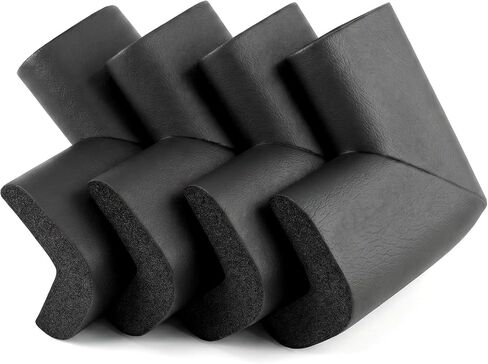 4Pcs Bed Frame Corner Protector, Soft Foam Rubber Guards Bumpers Safe Impact Absorption Edge Desk Furniture Safety Cover Bumpers for Bed Frame Table Cabinet Furniture Corner, Black in Kuwait