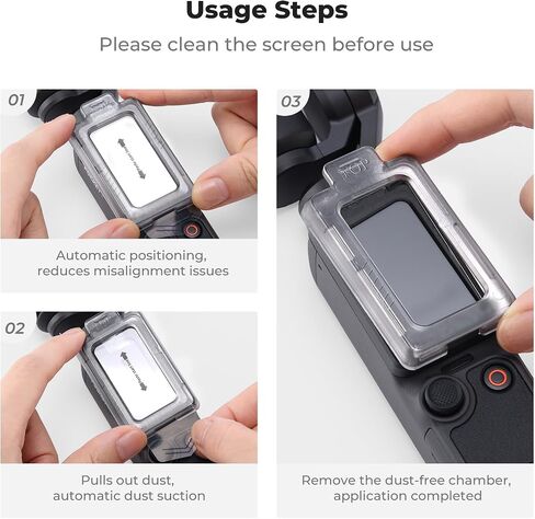 K&F CONCEPT AR Screen Protector Compatible with DJI Osmo Pocket 4&3, Pocket 4&3 Accessories Tempered Glass Screen Protector, 9H Hardness with Dust-Free Alignment Kit, Anti-Glare Anti-Fingerprint Anti-Scratch, Bubble-Free Installation in Kuwait