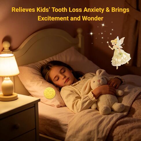 Tooth Fairy Gifts for Boys & Girls, Tooth Fairy Coins Keepsake Kit, Letter from Tooth Fairy, Golden Tokens with Tooth Pouch (1PC) in Kuwait