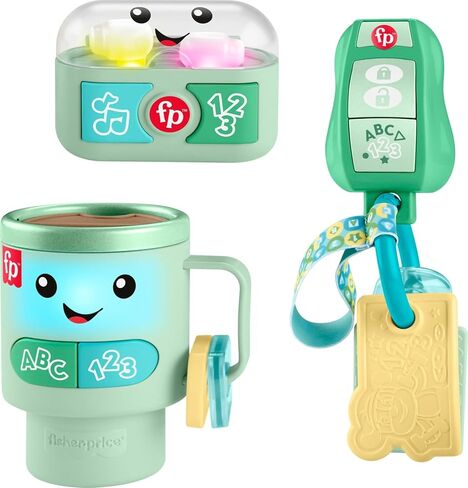 Fisher-Price Laugh & Learn Ready to Go Gift Set | 3 Electronic Baby Toys with Learning Activities, Pretend Play for Toddlers and Infants Ages 6+ Months (Amazon Exclusive) in Kuwait