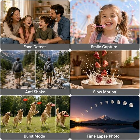 Video Camera Camcorder Full HD 1080P 36MP 16x Zoom for YouTube | Vlog camera with 270° rotatable screen, stereo microphone, dual battery included. in Kuwait