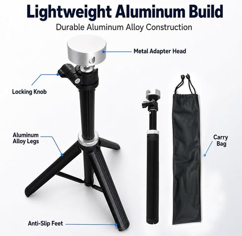 Starlink Mini Tripod Stand with 360° Rotating Head, Quick Deploy Portable Internet Setup for RV Camping, Overlanding & Remote Work, Aircraft-Grade Aluminum Travel Mount with Carry Case in Kuwait