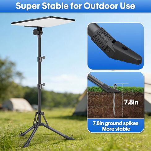 Starlink Mini Tripod, Adjustable Starlink Mini Stand with Adapter | 180° Tilt & Height Starlink Tripod, Windproof & Portable Starlink Stand with Ground Nail for Outdoor Travel Hiking in Kuwait