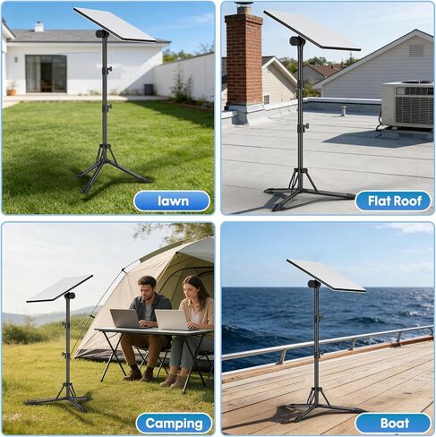 Starlink Mini Tripod, Adjustable Starlink Mini Stand with Adapter | 180° Tilt & Height Starlink Tripod, Windproof & Portable Starlink Stand with Ground Nail for Outdoor Travel Hiking in Kuwait