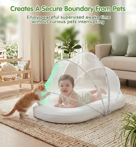 Breathable Mesh Cover for Baby Lounger | Universal Fit, Protective Net Cover for Infant Support Cushion, 1-Second Manual Unfold, For Outdoor Supervised Awake Time in Kuwait
