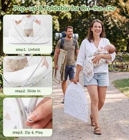 Breathable Mesh Cover for Baby Lounger | Universal Fit, Protective Net Cover for Infant Support Cushion, 1-Second Manual Unfold, For Outdoor Supervised Awake Time in Kuwait
