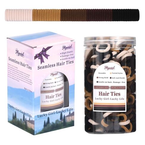 500PCS Baby Hair Ties No Damage, Toddlers Hair Accessories for Little Girls Kids,Small Hair Elastics for Thin Thick Ponytail Holders,Soft Cotton Seamless Scrunchies,Mini Rubber Bands (18 Candy Colors) in Kuwait
